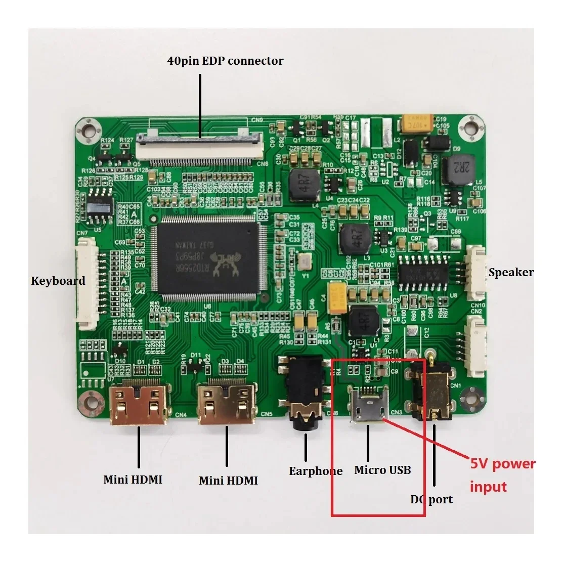 EDP Controller Board mini HDMI - огляд і ціна Microcontroller Kit