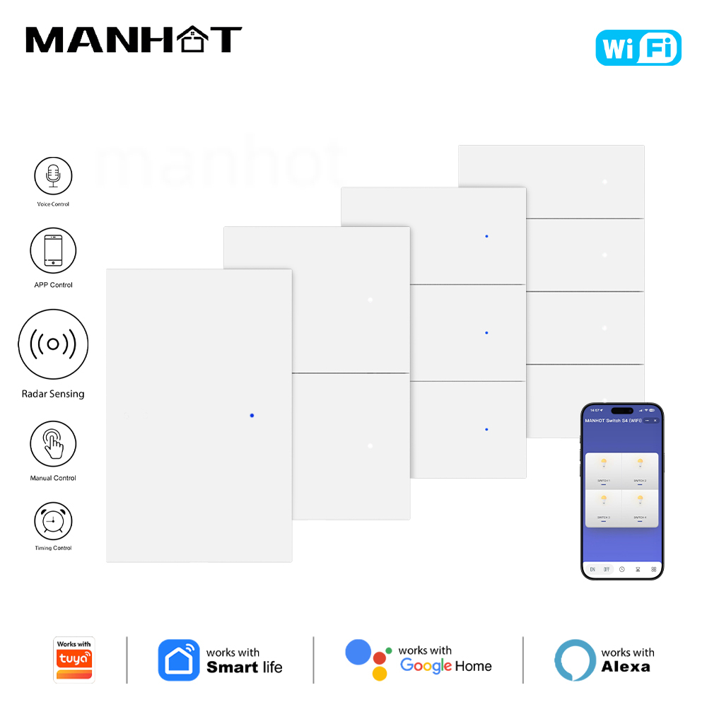 MANHOT WiFi Smart Light Switch - огляд і ціна Smart Light Switch Wifi